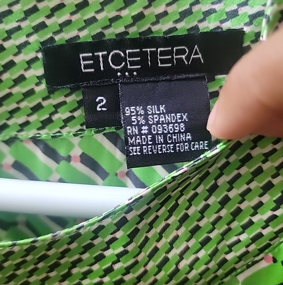 Etcetera Sleeveless Blouse Silk Blend Career Retro Size 2 NWOT - Picture 2 of 5